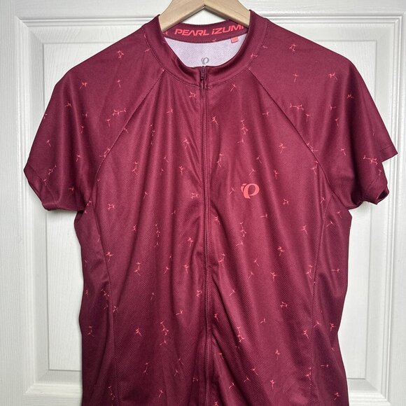 Pearl Izumi Womens XL Beet Red Cycling Jersey Top Short Sleeve Select Escape Zip - Picture 3 of 10